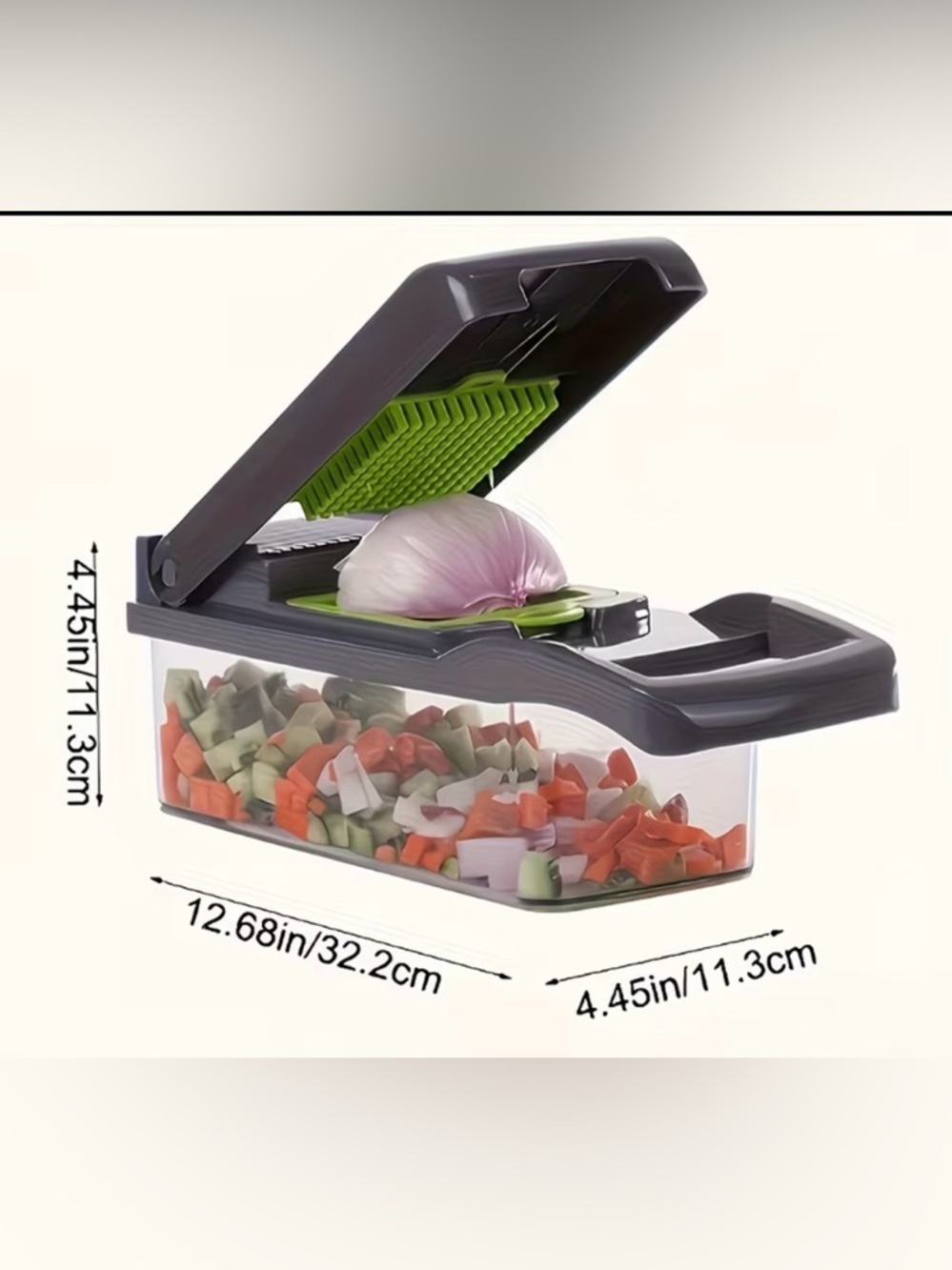 16-in-1 Green Multi-Function Vegetable Chopper and Slicer - Picture 3 of 8
